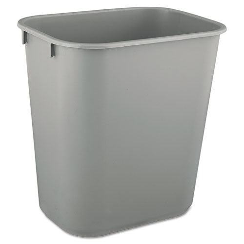 Rubbermaid® Commercial wholesale. Rubbermaid® Deskside Plastic Wastebasket, Rectangular, 3.5 Gal, Gray. HSD Wholesale: Janitorial Supplies, Breakroom Supplies, Office Supplies.