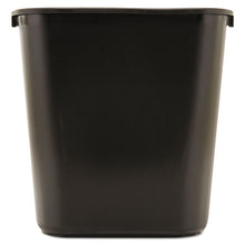 Load image into Gallery viewer, Rubbermaid® Commercial wholesale. Rubbermaid® Deskside Plastic Wastebasket, Rectangular, 7 Gal, Black. HSD Wholesale: Janitorial Supplies, Breakroom Supplies, Office Supplies.