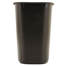 Load image into Gallery viewer, Rubbermaid® Commercial wholesale. Rubbermaid® Deskside Plastic Wastebasket, Rectangular, 7 Gal, Black. HSD Wholesale: Janitorial Supplies, Breakroom Supplies, Office Supplies.