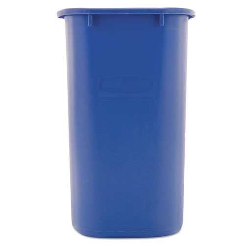 Rubbermaid® Commercial wholesale. Rubbermaid® Medium Deskside Recycling Container, Rectangular, Plastic, 28.13 Qt, Blue. HSD Wholesale: Janitorial Supplies, Breakroom Supplies, Office Supplies.