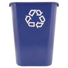 Load image into Gallery viewer, Rubbermaid® Commercial wholesale. Rubbermaid® Large Deskside Recycle Container With Symbol, Rectangular, Plastic, 41.25 Qt, Blue. HSD Wholesale: Janitorial Supplies, Breakroom Supplies, Office Supplies.