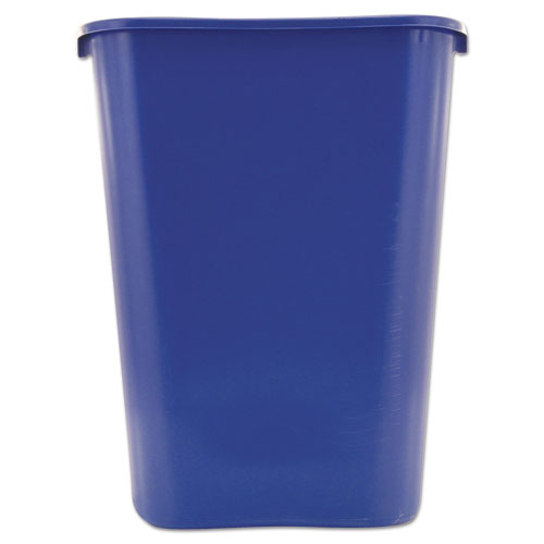 Rubbermaid® Commercial wholesale. Rubbermaid® Large Deskside Recycle Container With Symbol, Rectangular, Plastic, 41.25 Qt, Blue. HSD Wholesale: Janitorial Supplies, Breakroom Supplies, Office Supplies.