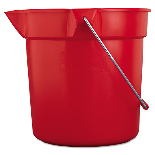 Rubbermaid® Commercial wholesale. Rubbermaid® Brute Round Utility Pail, 10qt, Red. HSD Wholesale: Janitorial Supplies, Breakroom Supplies, Office Supplies.