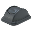 Rubbermaid® Commercial wholesale. Rubbermaid® Rectangular Free-swinging Plastic Lids, Black. HSD Wholesale: Janitorial Supplies, Breakroom Supplies, Office Supplies.