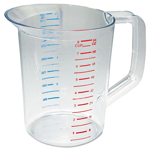 Rubbermaid® Commercial wholesale. Rubbermaid® Bouncer Measuring Cup, 2qt, Clear. HSD Wholesale: Janitorial Supplies, Breakroom Supplies, Office Supplies.