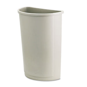 Rubbermaid® Commercial wholesale. Rubbermaid® Untouchable Waste Container, Half-round, Plastic, 21 Gal, Beige. HSD Wholesale: Janitorial Supplies, Breakroom Supplies, Office Supplies.