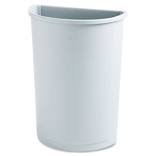 Rubbermaid® Commercial wholesale. Rubbermaid® Untouchable Waste Container, Half-round, Plastic, 21 Gal, Gray. HSD Wholesale: Janitorial Supplies, Breakroom Supplies, Office Supplies.