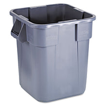 Load image into Gallery viewer, Rubbermaid® Commercial wholesale. Rubbermaid® Brute Container, Square, Polyethylene, 28 Gal, Gray. HSD Wholesale: Janitorial Supplies, Breakroom Supplies, Office Supplies.