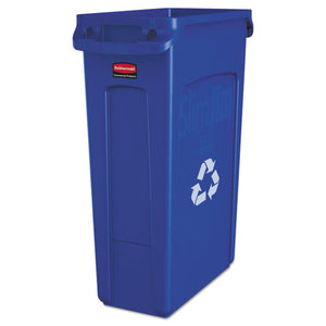 Rubbermaid® Commercial wholesale. Rubbermaid® Slim Jim Recycling Container With Venting Channels, Plastic, 23 Gal, Blue. HSD Wholesale: Janitorial Supplies, Breakroom Supplies, Office Supplies.