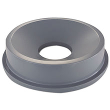 Load image into Gallery viewer, Rubbermaid® Commercial wholesale. Rubbermaid® Round Brute Funnel Top Receptacle, 22.38w X 5h, Gray. HSD Wholesale: Janitorial Supplies, Breakroom Supplies, Office Supplies.