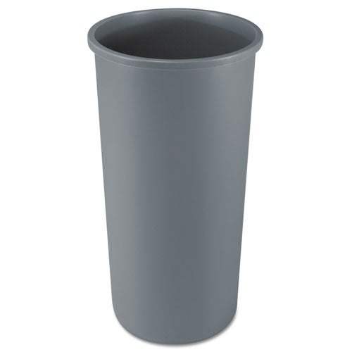 Rubbermaid® Commercial wholesale. Rubbermaid® Untouchable Waste Container, Round, Plastic, 22 Gal, Gray. HSD Wholesale: Janitorial Supplies, Breakroom Supplies, Office Supplies.