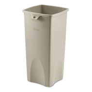 Rubbermaid® Commercial wholesale. Rubbermaid® Untouchable Square Waste Receptacle, Plastic, 23 Gal, Beige. HSD Wholesale: Janitorial Supplies, Breakroom Supplies, Office Supplies.