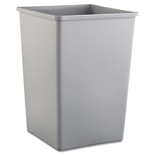 Rubbermaid® Commercial wholesale. Rubbermaid® Untouchable Square Waste Receptacle, Plastic, 35 Gal, Gray. HSD Wholesale: Janitorial Supplies, Breakroom Supplies, Office Supplies.