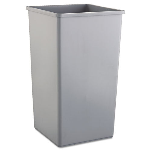 Rubbermaid® Commercial wholesale. Rubbermaid® Untouchable Square Waste Receptacle, Plastic, 50 Gal, Gray. HSD Wholesale: Janitorial Supplies, Breakroom Supplies, Office Supplies.