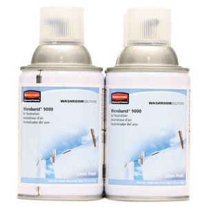 Rubbermaid® Commercial wholesale. Rubbermaid® Tc Microburst 9000 Air Freshener Refill, Linen Fresh, 5.3 Oz Aerosol, 4-carton. HSD Wholesale: Janitorial Supplies, Breakroom Supplies, Office Supplies.