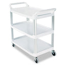 Rubbermaid® Commercial wholesale. Rubbermaid® Open Sided Utility Cart, Three-shelf, 40.63w X 20d X 37.81h, Off-white. HSD Wholesale: Janitorial Supplies, Breakroom Supplies, Office Supplies.