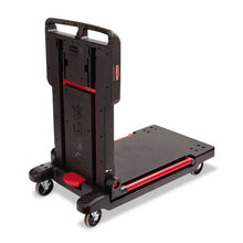 Load image into Gallery viewer, Rubbermaid® Commercial wholesale. Rubbermaid® Convertible Utility Cart, Two-shelf, 23.88w X 45.13d X 34.38h, Black. HSD Wholesale: Janitorial Supplies, Breakroom Supplies, Office Supplies.