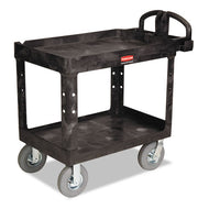 Rubbermaid® Commercial wholesale. Rubbermaid® Heavy-duty Utility Cart, Two-shelf, 25.88w X 45.25d X 37.13h, Black. HSD Wholesale: Janitorial Supplies, Breakroom Supplies, Office Supplies.