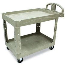 Load image into Gallery viewer, Rubbermaid® Commercial wholesale. Rubbermaid® Heavy-duty Utility Cart, Two-shelf, 25.9w X 45.2d X 32.2h, Beige. HSD Wholesale: Janitorial Supplies, Breakroom Supplies, Office Supplies.