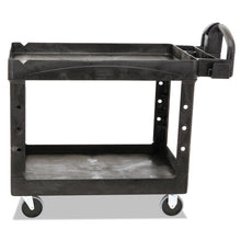 Load image into Gallery viewer, Rubbermaid® Commercial wholesale. Rubbermaid® Heavy-duty Utility Cart, Two-shelf, 25.9w X 45.2d X 32.2h, Black. HSD Wholesale: Janitorial Supplies, Breakroom Supplies, Office Supplies.