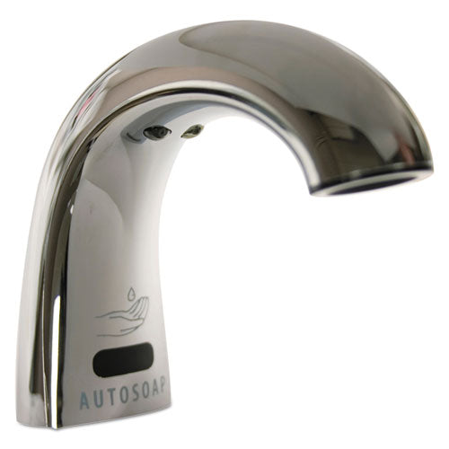 Rubbermaid® Commercial wholesale. Rubbermaid® One Shot Soap Dispenser - Touch Free, Foam, 1.9 X 5.5 X 4, Polished Chrome. HSD Wholesale: Janitorial Supplies, Breakroom Supplies, Office Supplies.