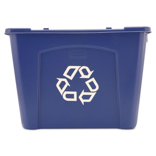 Rubbermaid® Commercial wholesale. Rubbermaid® Stacking Recycle Bin, Rectangular, Polyethylene, 14 Gal, Blue. HSD Wholesale: Janitorial Supplies, Breakroom Supplies, Office Supplies.