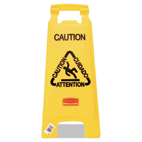 Rubbermaid® Commercial wholesale. Rubbermaid® Multilingual "caution" Floor Sign, Plastic, 11 X 12 X 25, Bright Yellow. HSD Wholesale: Janitorial Supplies, Breakroom Supplies, Office Supplies.