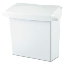 Load image into Gallery viewer, Rubbermaid® Commercial wholesale. Rubbermaid® Sanitary Napkin Receptacle With Rigid Liner, Rectangular, Plastic, White. HSD Wholesale: Janitorial Supplies, Breakroom Supplies, Office Supplies.