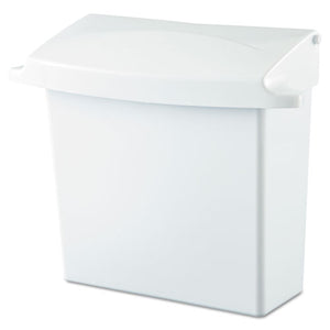 Rubbermaid® Commercial wholesale. Rubbermaid® Sanitary Napkin Receptacle With Rigid Liner, Rectangular, Plastic, White. HSD Wholesale: Janitorial Supplies, Breakroom Supplies, Office Supplies.