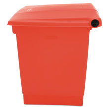 Load image into Gallery viewer, Rubbermaid® Commercial wholesale. Rubbermaid® Indoor Utility Step-on Waste Container, Square, Plastic, 8 Gal, Red. HSD Wholesale: Janitorial Supplies, Breakroom Supplies, Office Supplies.