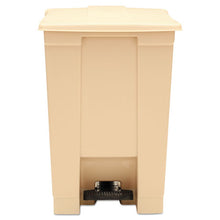 Load image into Gallery viewer, Rubbermaid® Commercial wholesale. Rubbermaid® Indoor Utility Step-on Waste Container, Square, Plastic, 12 Gal, Beige. HSD Wholesale: Janitorial Supplies, Breakroom Supplies, Office Supplies.