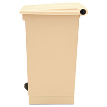 Load image into Gallery viewer, Rubbermaid® Commercial wholesale. Rubbermaid® Indoor Utility Step-on Waste Container, Square, Plastic, 12 Gal, Beige. HSD Wholesale: Janitorial Supplies, Breakroom Supplies, Office Supplies.