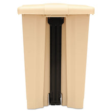 Load image into Gallery viewer, Rubbermaid® Commercial wholesale. Rubbermaid® Indoor Utility Step-on Waste Container, Square, Plastic, 12 Gal, Beige. HSD Wholesale: Janitorial Supplies, Breakroom Supplies, Office Supplies.