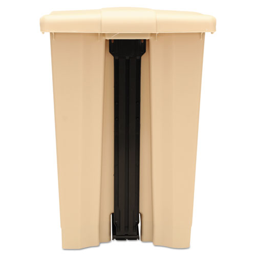 Rubbermaid® Commercial wholesale. Rubbermaid® Indoor Utility Step-on Waste Container, Square, Plastic, 12 Gal, Beige. HSD Wholesale: Janitorial Supplies, Breakroom Supplies, Office Supplies.