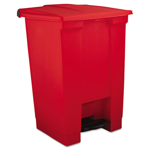 Rubbermaid® Commercial wholesale. Rubbermaid® Indoor Utility Step-on Waste Container, Square, Plastic, 12 Gal, Red. HSD Wholesale: Janitorial Supplies, Breakroom Supplies, Office Supplies.