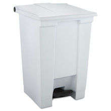 Load image into Gallery viewer, Rubbermaid® Commercial wholesale. Rubbermaid® Indoor Utility Step-on Waste Container, Square, Plastic, 12 Gal, White. HSD Wholesale: Janitorial Supplies, Breakroom Supplies, Office Supplies.