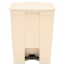 Load image into Gallery viewer, Rubbermaid® Commercial wholesale. Rubbermaid® Step-on Receptacle, Rectangular, Polyethylene, 18 Gal, Beige. HSD Wholesale: Janitorial Supplies, Breakroom Supplies, Office Supplies.