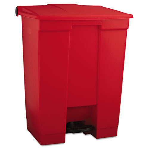 Rubbermaid® Commercial wholesale. Rubbermaid® Indoor Utility Step-on Waste Container, Rectangular, Plastic, 18 Gal, Red. HSD Wholesale: Janitorial Supplies, Breakroom Supplies, Office Supplies.