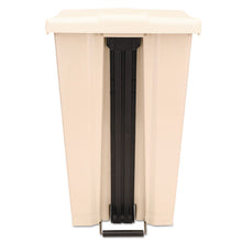 Load image into Gallery viewer, Rubbermaid® Commercial wholesale. Rubbermaid® Step-on Receptacle With Wheels, Rectangular, Polyethylene, 23 Gal, Beige. HSD Wholesale: Janitorial Supplies, Breakroom Supplies, Office Supplies.