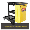 Rubbermaid® Commercial wholesale. Rubbermaid® Multi-shelf Cleaning Cart, Three-shelf, 20w X 45d X 38.25h, Black. HSD Wholesale: Janitorial Supplies, Breakroom Supplies, Office Supplies.