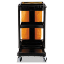 Rubbermaid® Commercial wholesale. Rubbermaid® Multi-shelf Cleaning Cart, Three-shelf, 20w X 45d X 38.25h, Black. HSD Wholesale: Janitorial Supplies, Breakroom Supplies, Office Supplies.