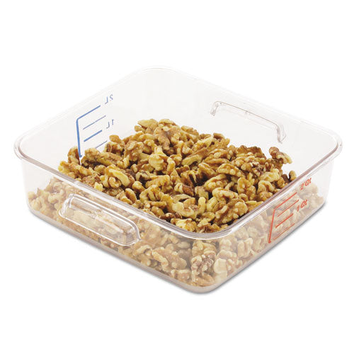 Rubbermaid® Commercial wholesale. Rubbermaid® Spacesaver Square Containers, 2 Qt, 8.8 X 8.75 X 2.7, Clear. HSD Wholesale: Janitorial Supplies, Breakroom Supplies, Office Supplies.