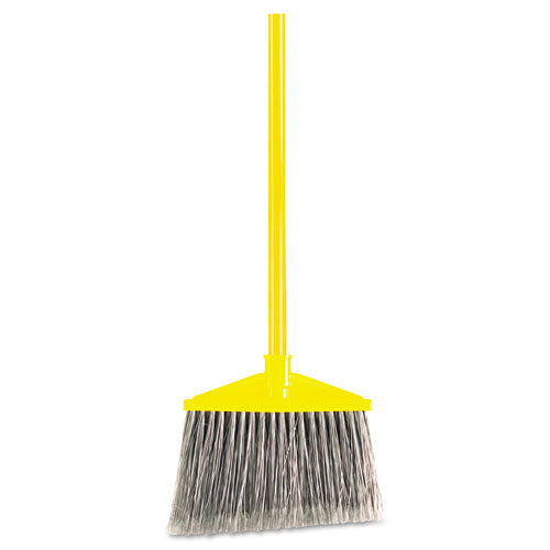 Rubbermaid® Commercial wholesale. Rubbermaid® Angled Large Broom, Poly Bristles, 46 7-8" Metal Handle, Yellow-gray. HSD Wholesale: Janitorial Supplies, Breakroom Supplies, Office Supplies.