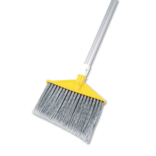 Rubbermaid® Commercial wholesale. Rubbermaid® Angled Large Brooms, Poly Bristles, 48 7-8" Aluminum Handle, Silver-gray. HSD Wholesale: Janitorial Supplies, Breakroom Supplies, Office Supplies.