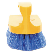 Load image into Gallery viewer, Rubbermaid® Commercial wholesale. Rubbermaid® Long Handle Scrub Brush, 6&quot; Brush, Yellow Plastic Handle-blue Bristles. HSD Wholesale: Janitorial Supplies, Breakroom Supplies, Office Supplies.