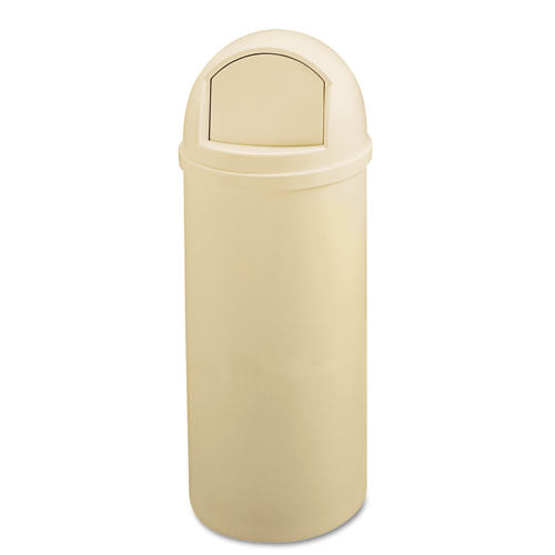 Rubbermaid® Commercial wholesale. Rubbermaid® Marshal Classic Container, Round, Polyethylene, 25 Gal, Beige. HSD Wholesale: Janitorial Supplies, Breakroom Supplies, Office Supplies.