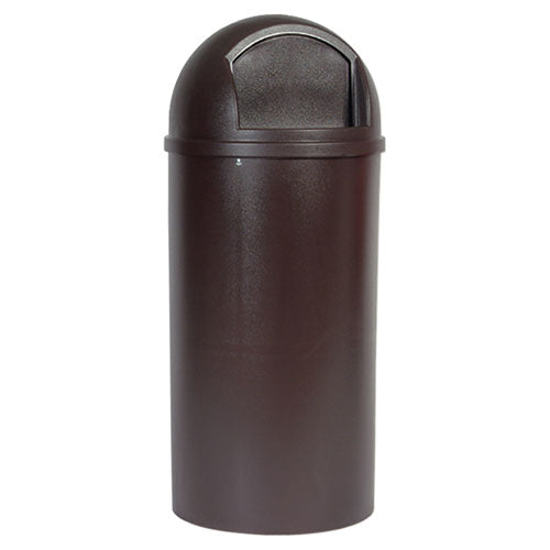 Rubbermaid® Commercial wholesale. Rubbermaid® Marshal Classic Container, Round, Polyethylene, 25 Gal, Brown. HSD Wholesale: Janitorial Supplies, Breakroom Supplies, Office Supplies.