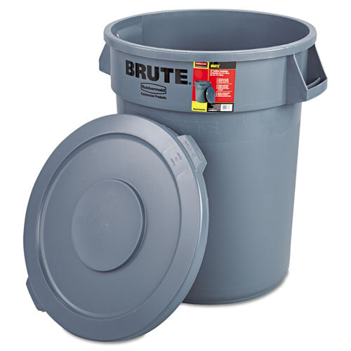 Rubbermaid® Commercial wholesale. Rubbermaid® Brute Container With Lid, Round, Plastic, 32 Gal, Gray. HSD Wholesale: Janitorial Supplies, Breakroom Supplies, Office Supplies.