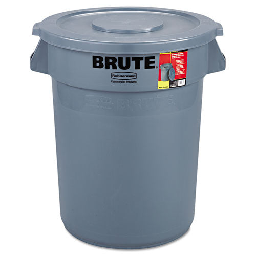 Rubbermaid® Commercial wholesale. Rubbermaid® Brute Container With Lid, Round, Plastic, 32 Gal, Gray. HSD Wholesale: Janitorial Supplies, Breakroom Supplies, Office Supplies.