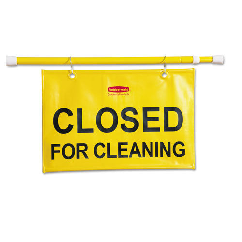 Rubbermaid® Commercial wholesale. Rubbermaid® Site Safety Hanging Sign, 50w X 1d X 13h, Yellow. HSD Wholesale: Janitorial Supplies, Breakroom Supplies, Office Supplies.
